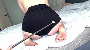 Stepbro uses a pickme-stick to fuck the 18-year-old bigtits babe roughly, ending with a creampie.