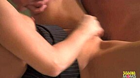 Hey, that brunette's big tits satisfy her boyfriend on the desk