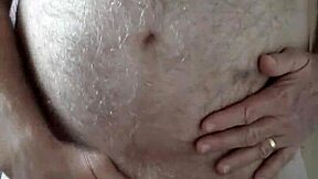 happy hairy big belly me masturbating