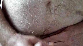 happy hairy big belly me masturbating