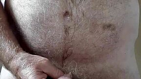 happy hairy big belly me masturbating