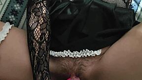 Halloween Babe in Costume Party Girl Horny After Wild Night Out