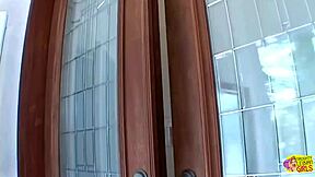 ashley blue uses a golden strapon and toys to make heather gables cum