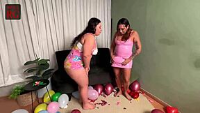 Playing And Popping Balloons With The Hot Agatha Ludovino