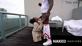 Ebony Slutty Stepsister Deepthroats Big Bro's Huge Cock!