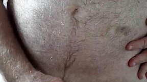 happy hairy big belly me masturbating