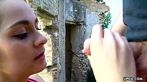 Ashley Woods pussy drilled outdoors