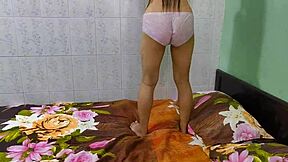 Morning workout on my bed