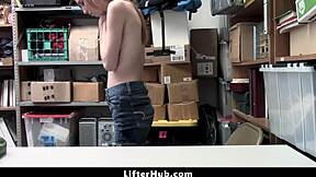 the loss prevention guard punishes the teen with dirty methods