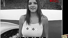 Pervy Brunette Flashes Her Titties Before Getting Her Tushy Plowed Relentlessly On Camera