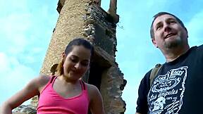 Ashley Woods pussy drilled outdoors