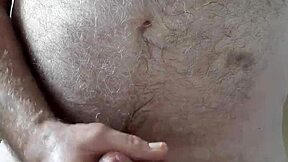 happy hairy big belly me masturbating