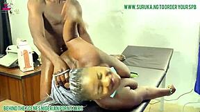 nigerian performers film a hardcore scene at the hospital location