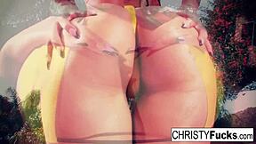 christy mack bathing in the shower