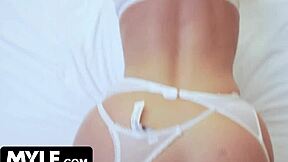 Jessica's lace leather seductive surprise for her new fixation