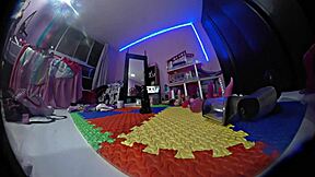 Hidden camera catches sister alone in room with toys