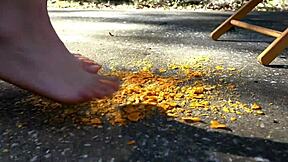 My giggle feet gets sandies at the beach on beat2feetcom