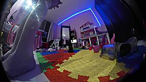 Hidden camera catches sister alone in room with toys