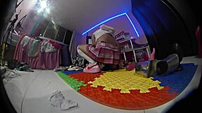 Hidden camera catches sister alone in room with toys