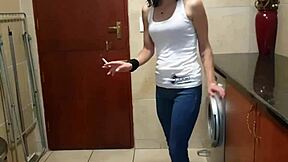 Pisswhore Pees In Jeans While Smoking And Stripping