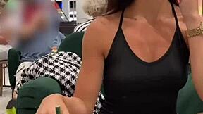 Public Flashing and Quick Fuck in Dressing Room