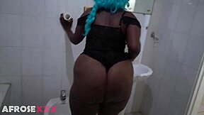 Watch This Ebony Slut Puke During Blowjob?