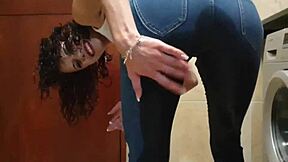 Pisswhore Pees In Jeans While Smoking And Stripping