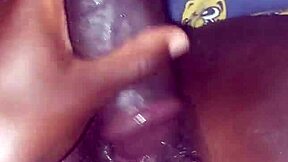 Rubbing Pussy With Big Black Dick And Fucking