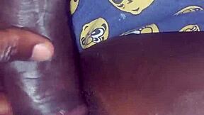 Rubbing Pussy With Big Black Dick And Fucking