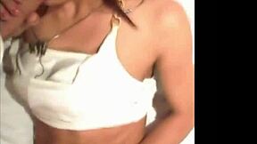 Beautiful ladyboy sucks and fucks big pecker