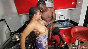 Fifty Fucking Two Sexy Stepsisters In The Kitchen With His Long Dick