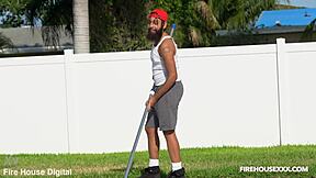 New Pool Boy Gets Lucky On First Day With Big Black Cock Riding In The Pool