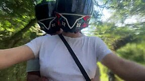 I picked up a Didi client without a bra, and he noticed my large breasts