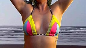 Tanned African Beauty Teases Waiter, Grabs His Hard Cock On The Beach