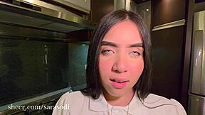 I fuck my stepsister in her student uniform with creampie and riding