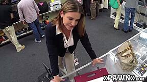 Broke Ass Milf Sells Cunt In Pawnshop Earning A Lot