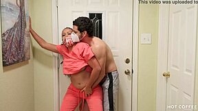 Big ass latina nurse gets home to a good fucking after a long shift at the hospital