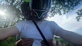 I picked up a Didi client without a bra, and he noticed my large breasts