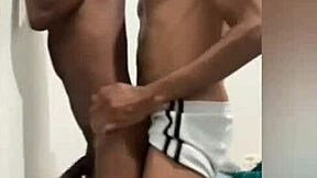 Skinny Black Brazilian Guy Gets Slammed Against Wall in Hard Domination Fuck