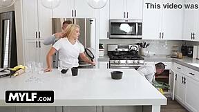 Horny Stepson Fucks Big Titted Stepmother Julia Robbie in Front of Friend