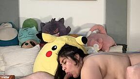 latino couple play around and make love