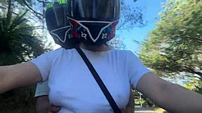 I picked up a Didi client without a bra, and he noticed my large breasts