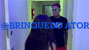 Hey, that nymph calls the building guy for a job and pays him with her tight pussy