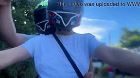 I picked up a Didi client without a bra, and he noticed my large breasts