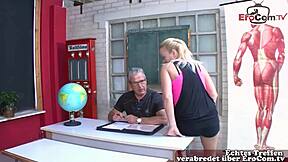 German Student Threesome At University