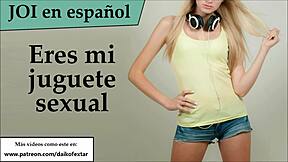 Maid obeys orders and follows jerk off instructions as her toy