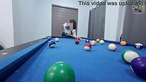 thai girl climbs pool table for rough fucking เสียงไทย