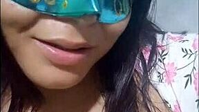 My stepsister begins homemade porn with her first self-domination video