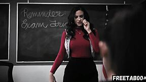 milf teacher watches stepson anal fuck cheerleader