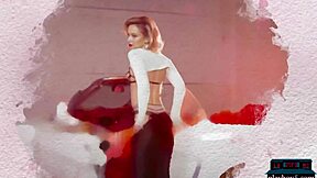 Big round ass milf polina stripteases in convertible